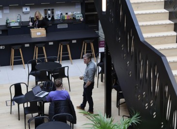 Aerial view of office