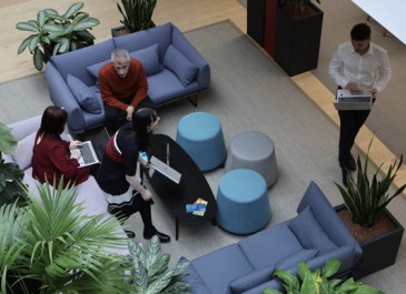 Aerial view of office