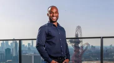 Man standing in front of skyline