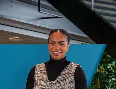 Woman standing in office