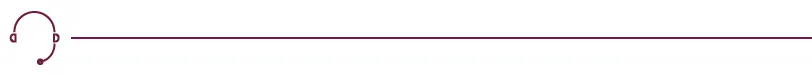 Maroon outline icon showing a headset