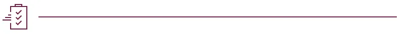Icon showing maroon outline of exclamation mark