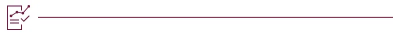 Icon showing maroon outline of line graph