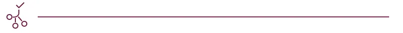 Icon showing maroon outline of molecule